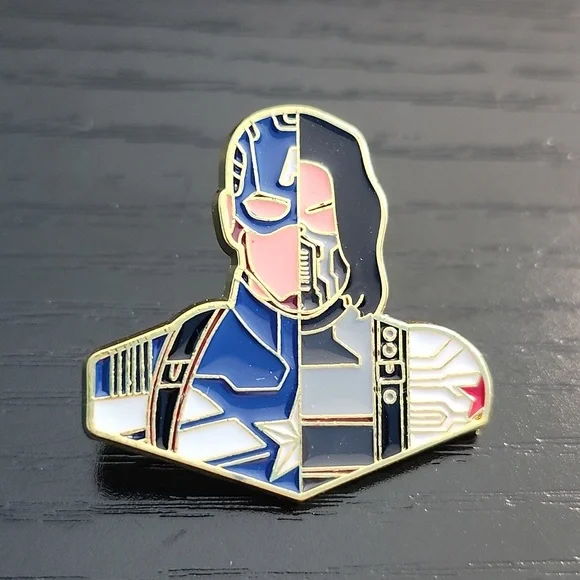 Marvel Captain America x Winter Soldier Inspired Pin - Picture 1 of 3